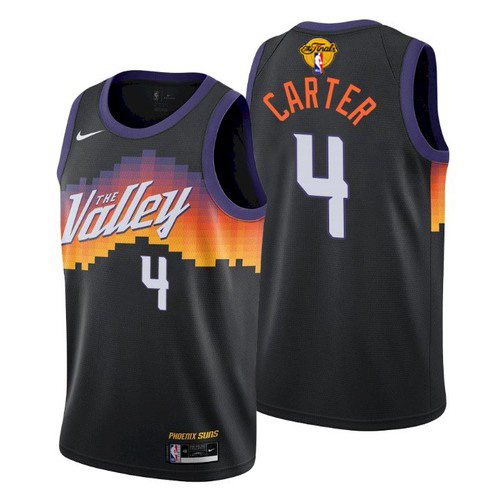 Phoenix Suns #4 Jevon Carter Youth 2021 Finals Bound City Edition Jersey Black Youth