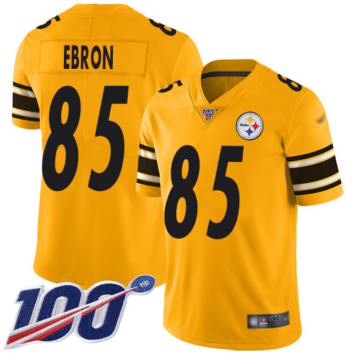 Pittsburgh Steelers #85 Eric Ebron Gold Youth Stitched Limited Inverted Legend 100th Season Jersey Youth
