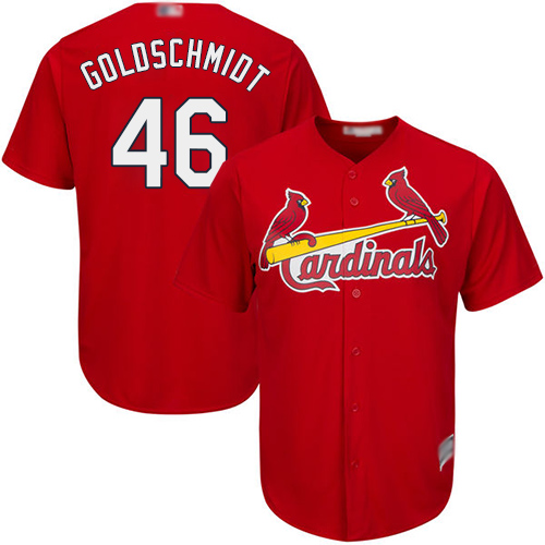 St.Louis Cardinals #46 Paul Goldschmidt Red New Cool Base Stitched Jersey Men's