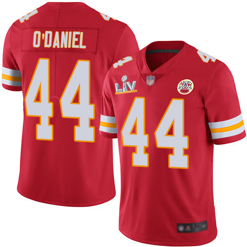 Kansas City Chiefs #44 Dorian O'Daniel Red Team Color Youth Super Bowl LV Bound Stitched Vapor Untouchable Limited Jersey Youth