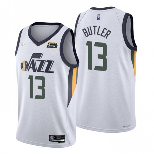 Utah Jazz #13 Jared Butler White Mens 2021-22 75th Anniversary Diamond Swingman Jersey - Association Edition Mens