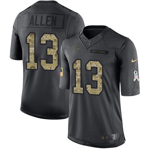Chargers #13 Keenan Allen Black Youth Stitched Limited 2016 Salute To Service Jersey