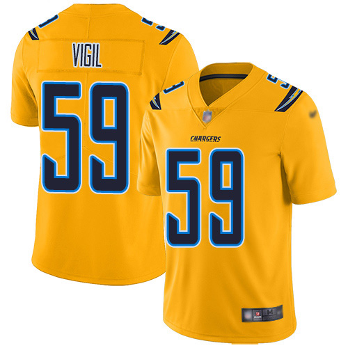 Los Angeles Chargers #59 Nick Vigil Gold Youth Stitched Limited Inverted Legend Jersey Youth