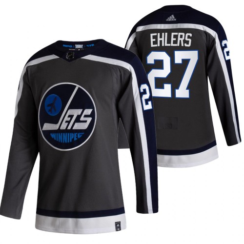 Winnipeg Winnipeg Jets #27 Nikolaj Ehlers Black Men's Adidas 2020-21 Reverse Retro Alternate Jersey Men's