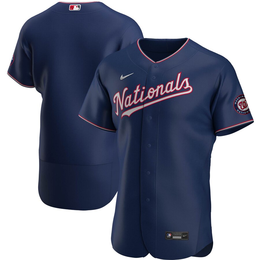 Washington Nationals Men's Navy Alternate 2020 Authentic Team Jersey