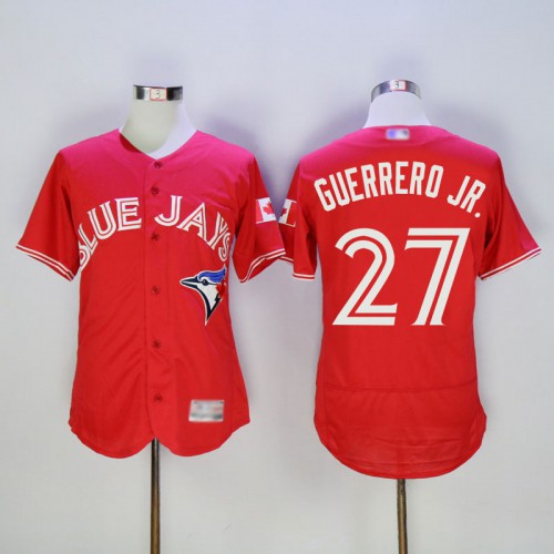 Toronto Blue Jays #27 Vladimir Guerrero Jr. Red New Cool Base Canada Day Stitched Jersey Men's