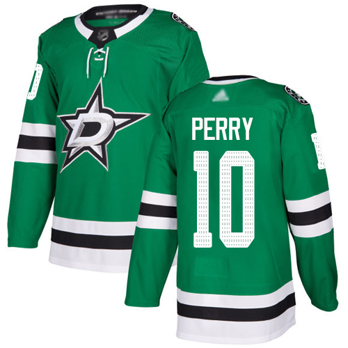 Adidas Dallas Stars #10 Corey Perry Green Home Authentic Stitched Jersey Men's