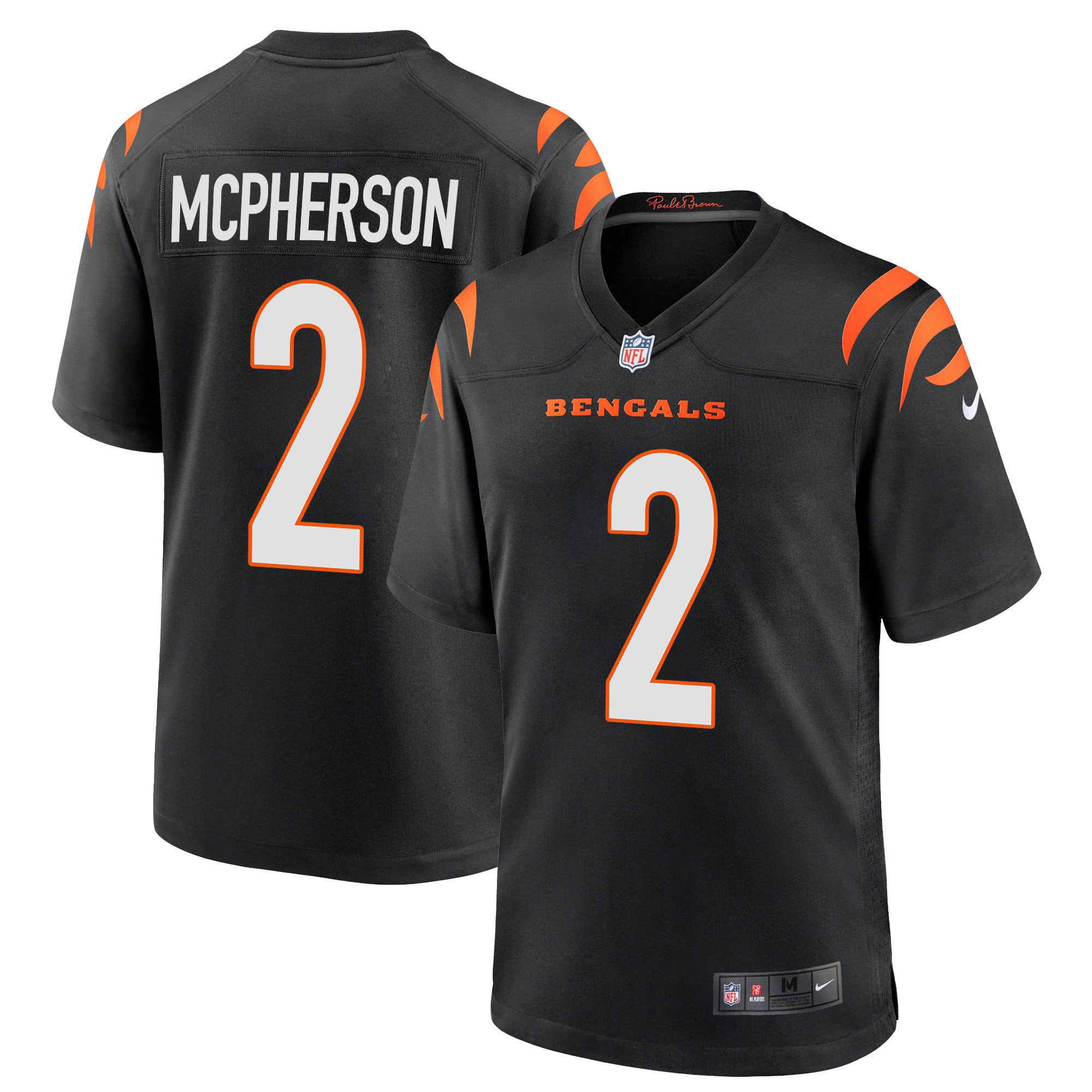 Cincinnati Bengals #2 Evan McPherson Black Alternate Game Jersey