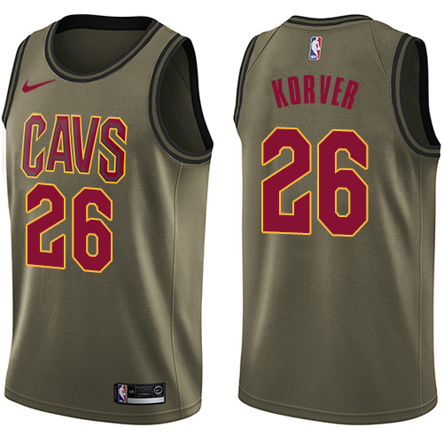 Cleveland Cavaliers #26 Kyle Korver Green Salute to Service Youth Swingman Jersey Youth
