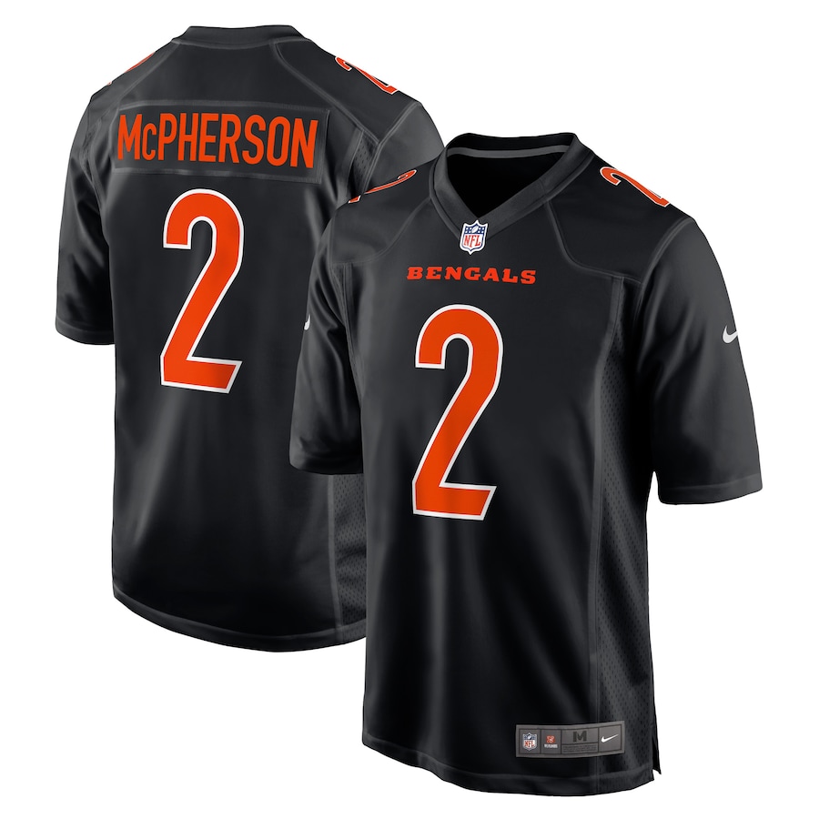 Cincinnati Bengals #2 Evan McPherson Black Men's Bound Game Fashion Jersey