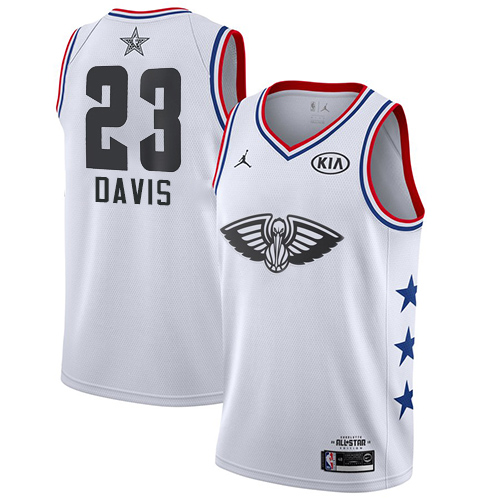 New Orleans Pelicans #23 Anthony Davis White Womens Jordan Swingman 2019 All-Star Game Jersey Womens
