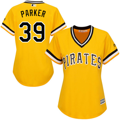 Pittsburgh Pirates #39 Dave Parker Gold Alternate Women's Stitched Jersey Womens