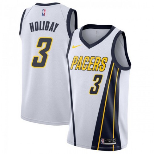 Indiana Pacers #3 Aaron Holiday White Youth Swingman Earned Edition Jersey Youth