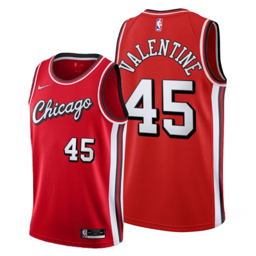 Chicago Chicago Bulls #45 Denzel Valentine Womens 2021-22 City Edition Red Jersey Womens