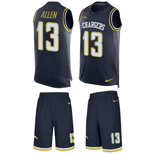 Chargers #13 Keenan Allen Navy Blue Team Color Men's Stitched Limited Tank Top Suit Jersey