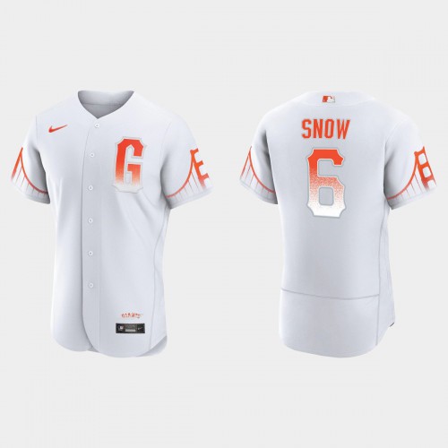 San Francisco San Francisco Giants #6 Jt Snow Men's 2021 City Connect Authentic White Jersey Men's