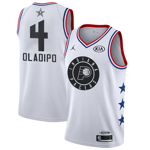 Indiana Pacers #4 Victor Oladipo White Womens Jordan Swingman 2019 All-Star Game Jersey Womens