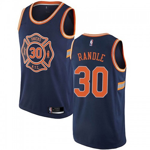 New York Knicks #30 Julius Randle Navy Womens Swingman City Edition Jersey Womens