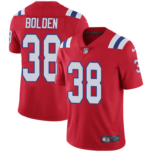 New England Patriots #38 Brandon Bolden Red Alternate Youth Stitched Vapor Untouchable Limited Jersey Youth