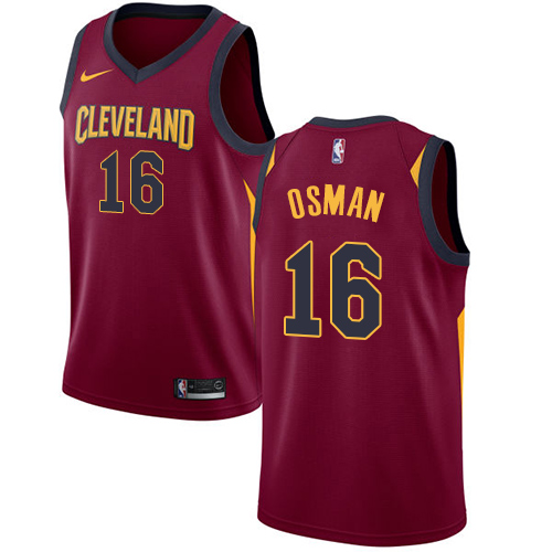 Cleveland Cavaliers #16 Cedi Osman Red Swingman Icon Edition Jersey Mens