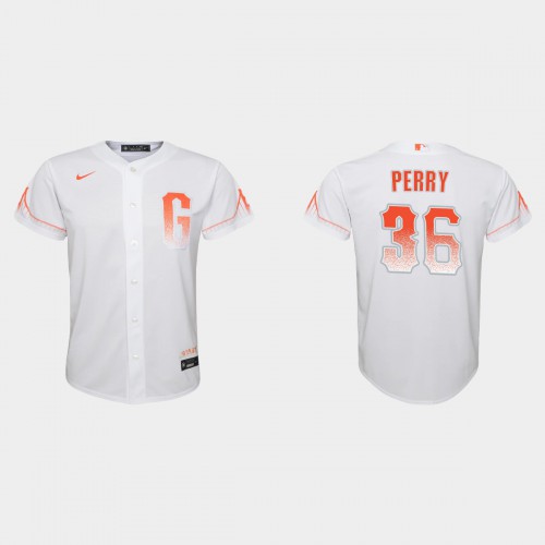 San Francisco San Francisco Giants #36 Gaylord Perry Youth 2021 City Connect White Jersey Youth