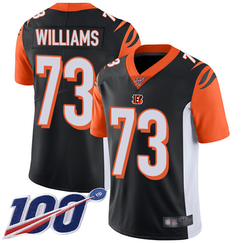 Cincinnati Bengals #73 Jonah Williams Black Team Color Men's Stitched 100th Season Vapor Limited Jersey Men's