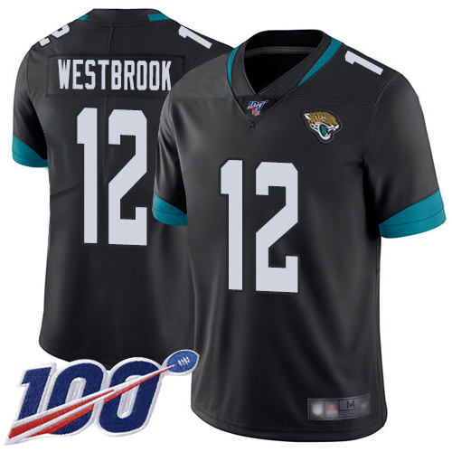 Jacksonville Jaguars #12 Dede Westbrook Black Team Color Men's Stitched 100th Season Vapor Limited Jersey Men's