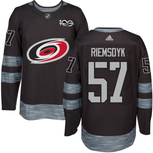 Adidas Carolina Hurricanes #57 Trevor Van Riemsdyk Black 1917-2017 100th Anniversary Stitched Jersey Men's