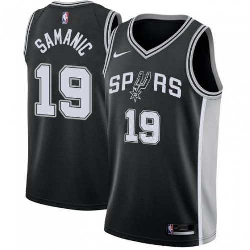San Antonio Spurs #19 Luka Samanic Black Womens Swingman Icon Edition Jersey Womens