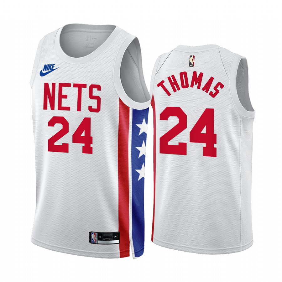 Nets #24 Cam Thomas White 2022-23 Men's Classic Edition Jersey