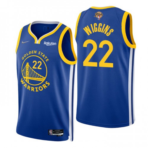 Golden State Warriors #22 Andrew Wiggins Royal Womens 2022 Finals Icon Edition 75th Anniversary Diamond Swingman Jersey Womens
