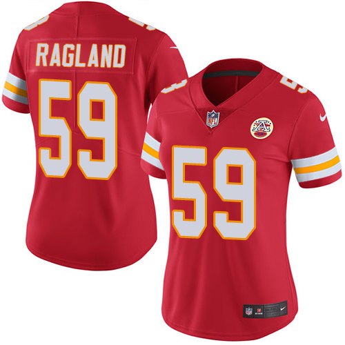 Kansas City Chiefs #59 Reggie Ragland Red Team Color Women's Stitched Vapor Untouchable Limited Jersey Womens