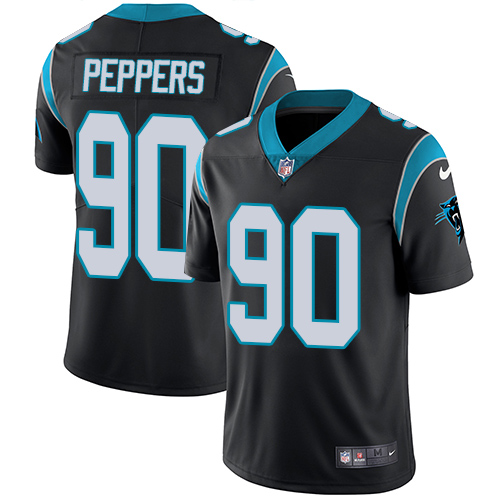 Carolina Panthers #90 Julius Peppers Black Team Color Men's Stitched Vapor Untouchable Limited Jersey Men's