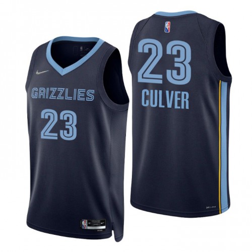 Memphis Grizzlies #23 Jarrett Culver Navy Mens 2021-22 75th Anniversary Diamond Swingman Jersey - Icon Edition Mens
