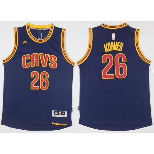 Cleveland Cavaliers #26 Kyle Korver Navy Blue Stitched Jersey Mens