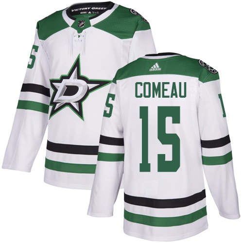 Adidas Dallas Stars #15 Blake Comeau White Road Authentic Youth Stitched Jersey Youth