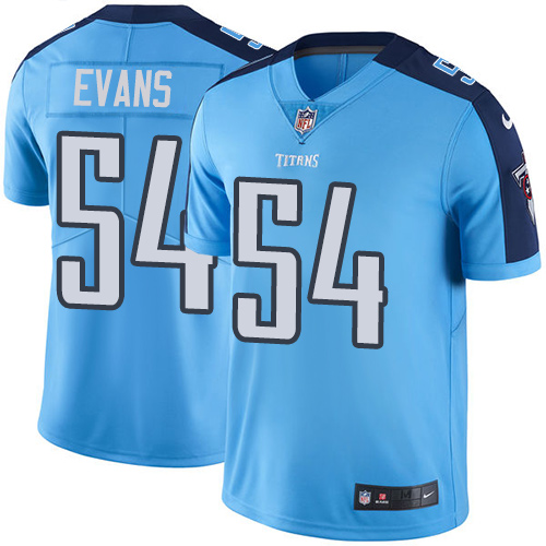 Tennessee Titans #54 Rashaan Evans Light Blue Youth Stitched Limited Rush Jersey Youth