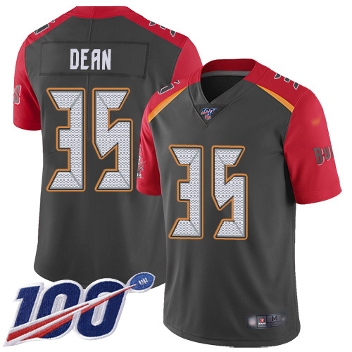 Tampa Bay Buccaneers #35 Jamel Dean Gray Youth Stitched Limited Inverted Legend 100th Season Jersey Youth