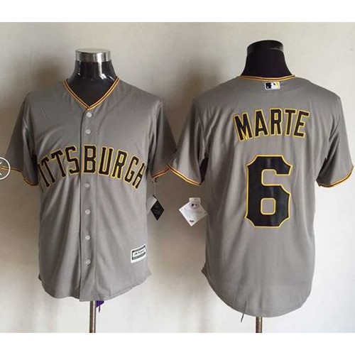 Pittsburgh Pirates #6 Starling Marte Grey New Cool Base Stitched Jersey Men's