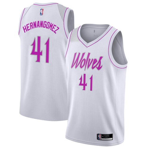 Minnesota Timberwolves #41 Juan Hernangomez White Youth Swingman Earned Edition Jersey Youth