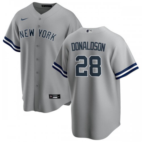 New York New York Yankees #28 Josh Donaldson Men's Gray Road Jersey Men's