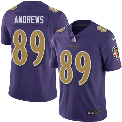 Baltimore Ravens #89 Mark Andrews Purple Men's Stitched Limited Rush Jersey Men's