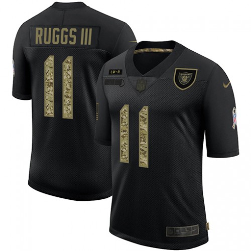 Las Vegas Las Vegas Raiders #11 Henry Ruggs III Men's 2020 Salute To Service Camo Limited Jersey Black Men's