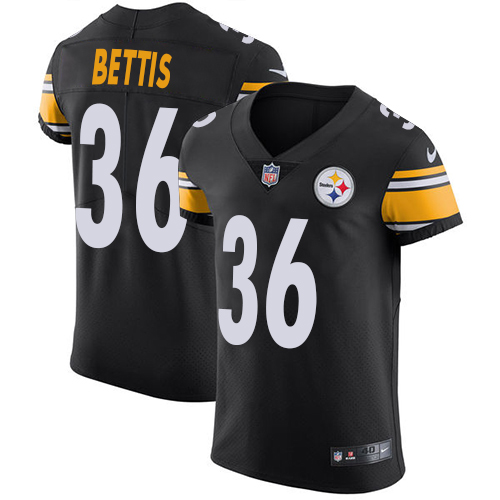 Steelers #36 Jerome Bettis Black Team Color Men's Stitched Vapor Untouchable Elite Jersey