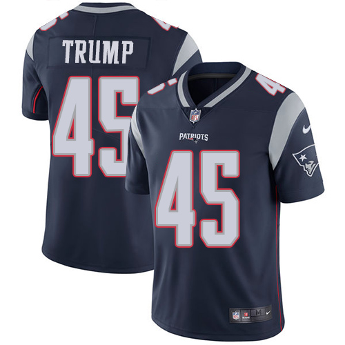 New England Patriots #45 Donald Trump Navy Blue Team Color Men's Stitched Vapor Untouchable Limited Jersey Men's