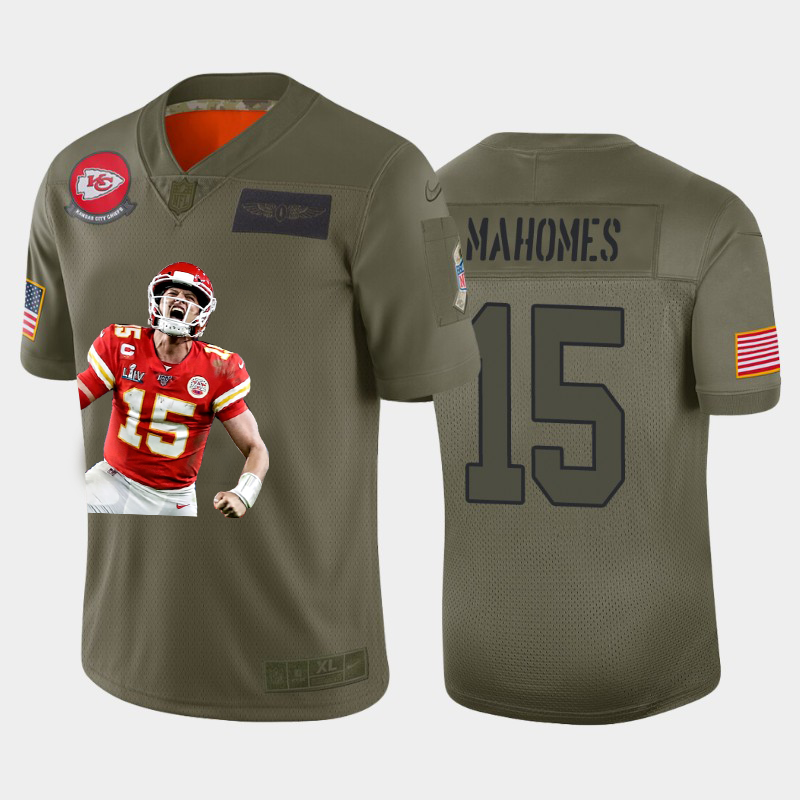 Kansas City Chiefs #15 Patrick Mahomes Team Hero 2 Vapor Limited Jersey Camo