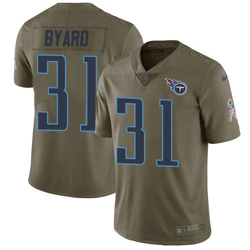 Tennessee Titans #31 Kevin Byard Olive Youth Stitched Limited 2017 Salute to Service Jersey Youth