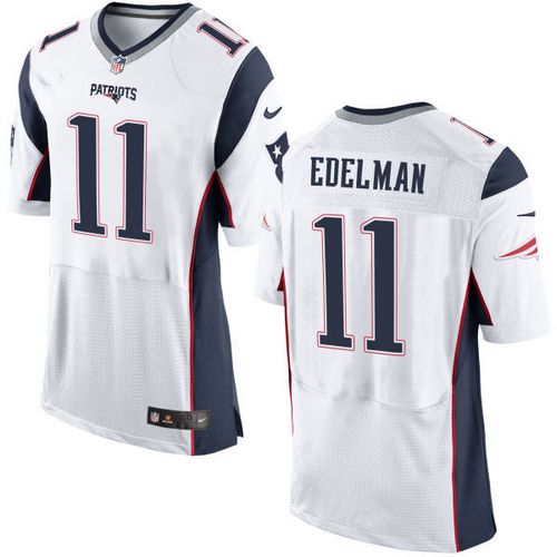 Patriots #11 Julian Edelman White Men's Stitched New Elite Jersey