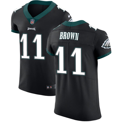 Eagles #11 A.J. Brown Black Alternate Men's Stitched New Elite Jersey