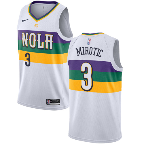 New Orleans Pelicans #3 Nikola Mirotic White Swingman City Edition 2018/19 Jersey Mens